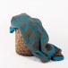 Deken by Masha Reva - Blauw/bruin