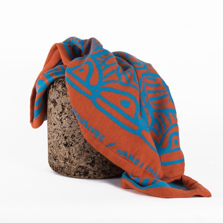 Deken by Masha Reva - Oranje/blauw Deken by Masha Reva - Oranje/blauw