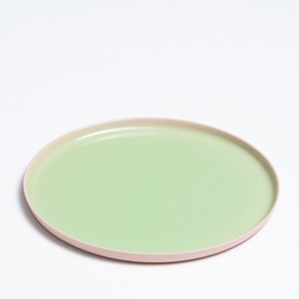 Lunchbord Soft pink + Lime
