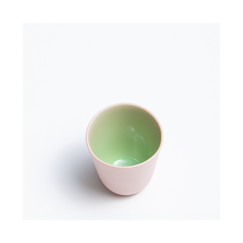 Espresso beker Soft pink + Lime