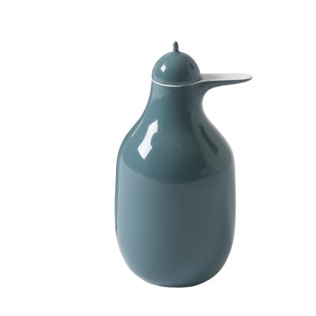 Kan Pellicano blauw groen met deksel Kan Pellicano blauw groen met deksel