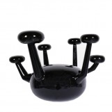 Ceramic design candle holder Atomo black | Jaime Hayon